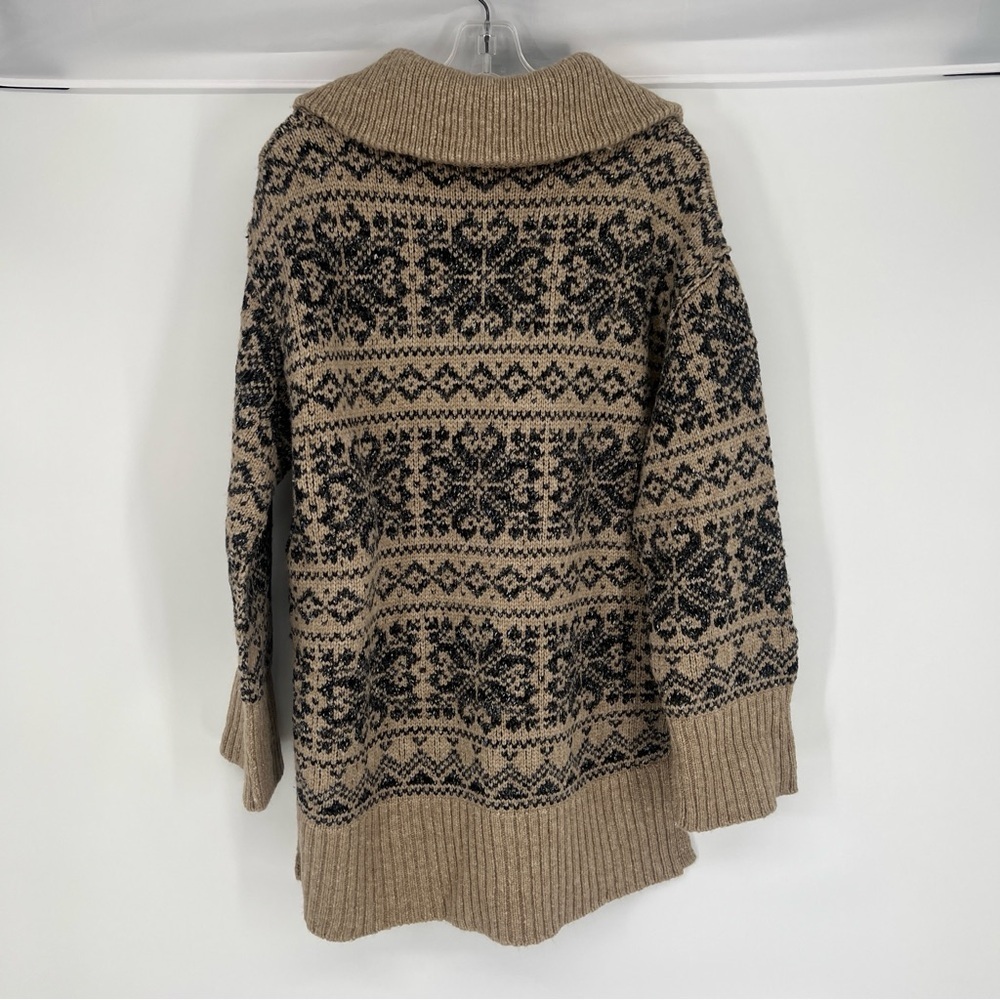 Free People Mt. Snow "SKI" Half Zip Collared Winter Knit Pullover Tunic Sweater - Picture 8 of 11